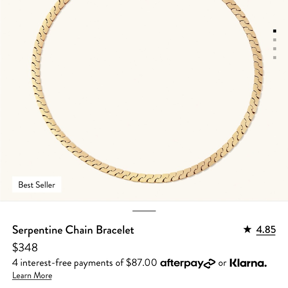 Gold Serpentine Chain Bracelet